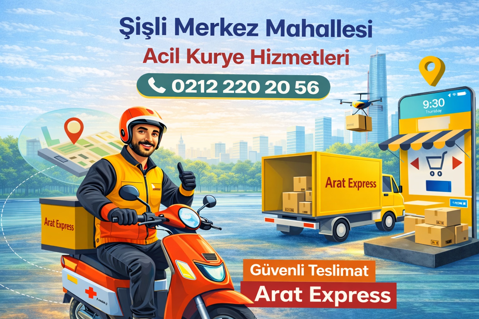  Şişli Merkez Mahallesi Acil Kurye Hizmetleri 