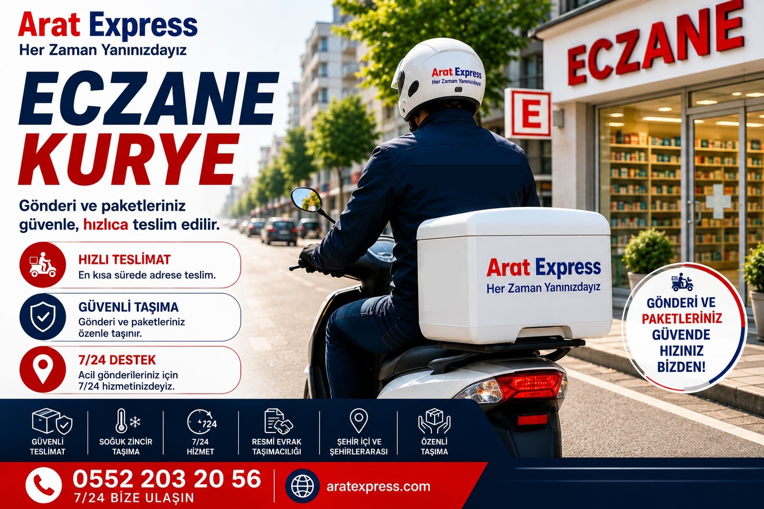 Eczane Kurye Hizmeti | Arat Express 0552 203 20 56