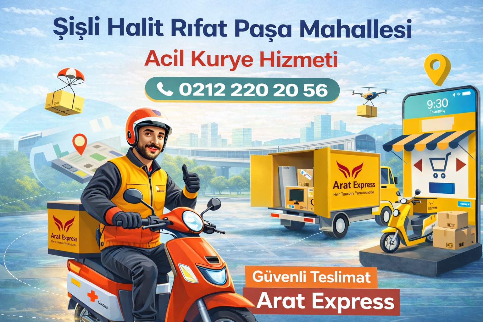  Şişli Halit Rıfat Paşa Mahallesi Acil Kurye Hizmeti