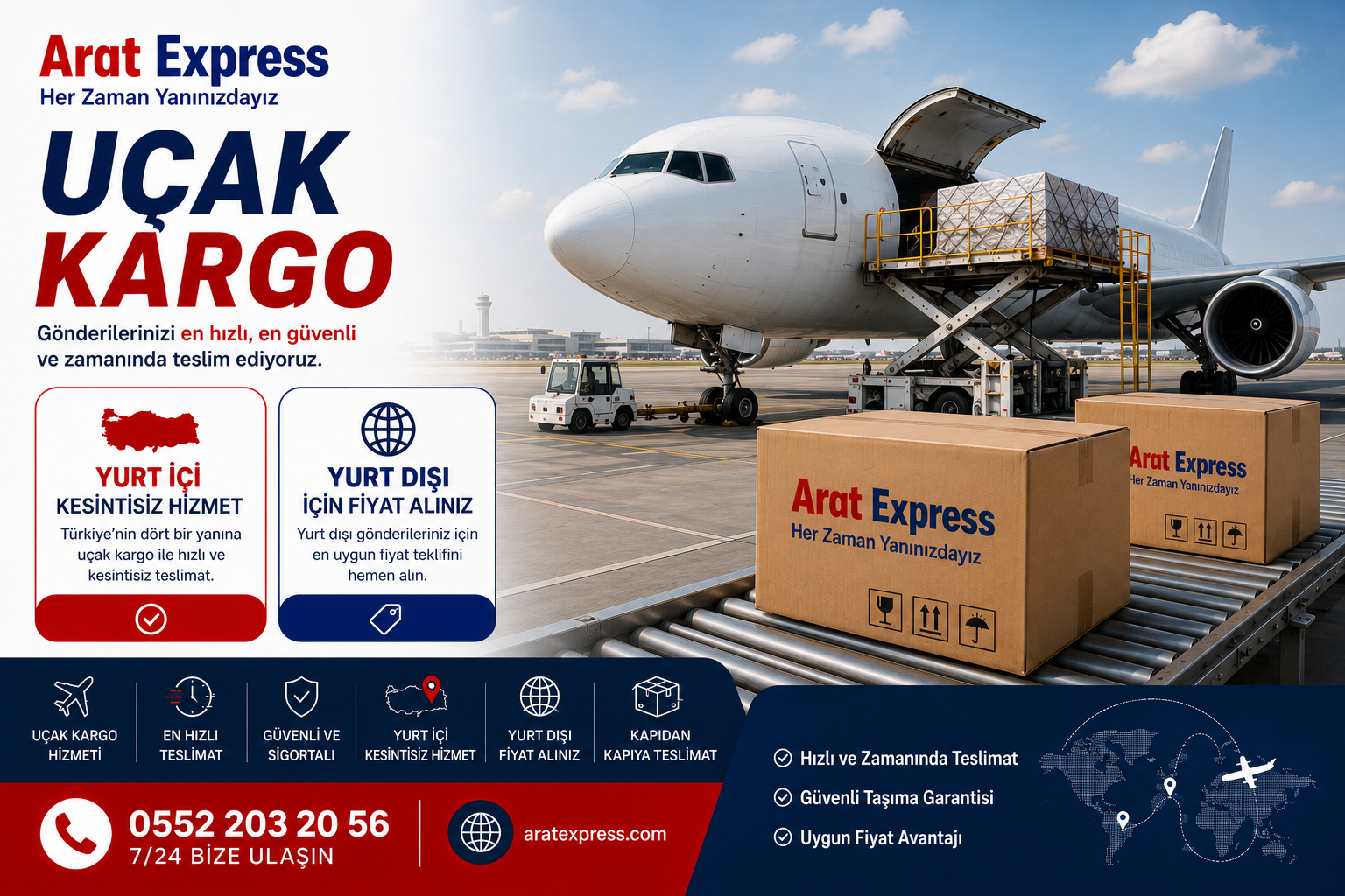 Uçak Kargo Hizmeti | Arat Express 0552 203 20 56